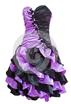 Ladies' violet black cocktail dress