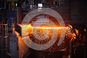 Ladle-furnace. Iron smelting, Steel production. Metallurgy. Industry