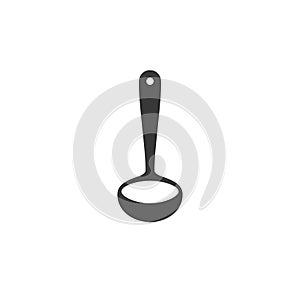 Ladle Icon, Ladle Spoon Vector in modern flat style