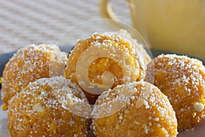 Ladoo - laddu is a sweet dish from India