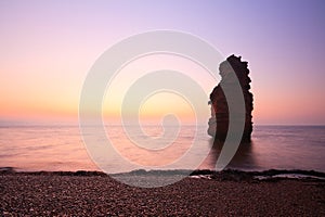 Ladram Bay in Devon, UK.