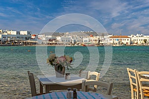 Ladscape Exposure of Myknos restaurant photo