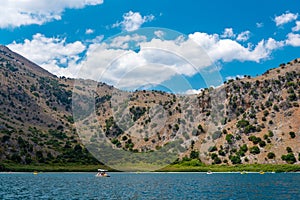 Ladscape of Kournas lake on Crete island