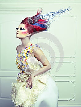 Lady with avant-garde hair