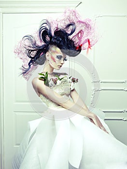 Lady with avant-garde hair