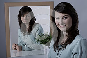 Lady with bipolar disorder photo