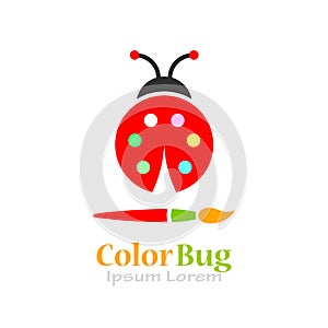 Lady bug logo as color palette