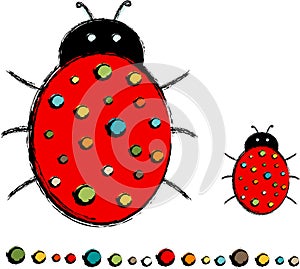 Lady Bug with Polka Dots