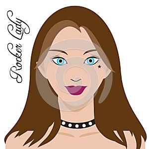 Lady comic cartoon ca-rector vector