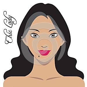 Lady comic cartoon ca-rector vector