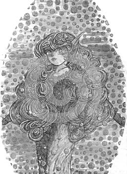 Lady With Curls And Locks