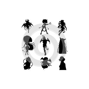 Lady devil beauty creative design collection