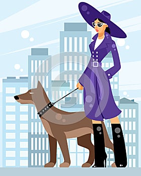 Lady with a dog