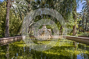 Lady of Elche in Elche\'s Huerto Del Cura botanical garden photo