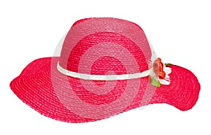 Lady fashion red hat