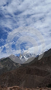 Lady Finger Mountain Peak In Hunza Valley