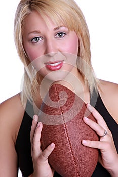 Lady with football