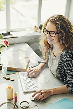Lady Girl Business Career Agenda Data Office Concept