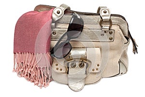 Lady hand-bag in rose charge