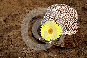 lady hat on soil