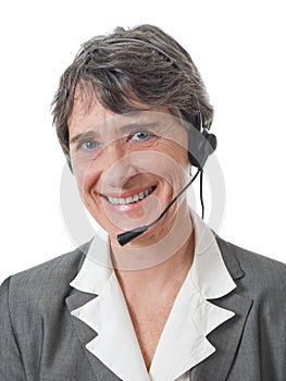 Lady with headset