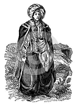 Lady Hester Stanhope, vintage illustration