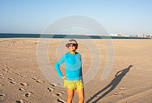 Lady at Iracema Beach, Brazil photo