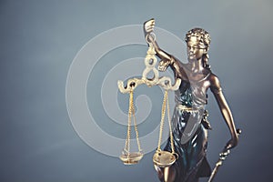 Lady justic on table