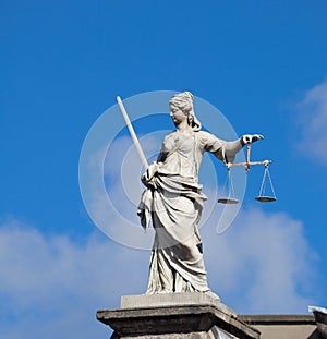 Lady Justice (Justitia) statue in Dublin