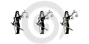 Lady Justice Law Design Illustration