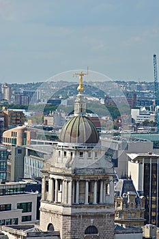 Lady Justice Overlooking London from Top of the Old Bailey