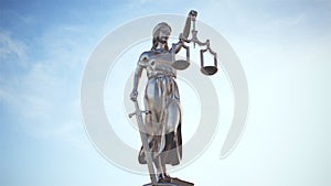 Lady Justice Statue Bronze the Personification of the Judicial System