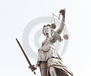 Lady Justice statue in Frankfurt am Main city, Germany