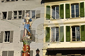 Lady Justice statue in Lausanne, Switzerland.