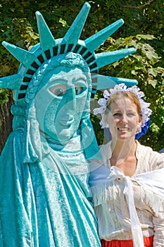 Lady Liberty and Betsy Ross impressionists.