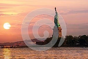 Lady Liberty`s Sunset