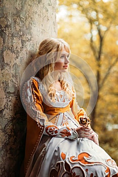 Lady in medieval costume