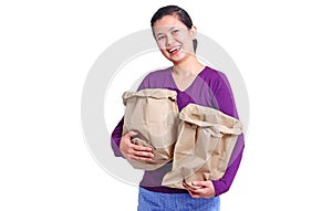 Lady With Paper Bags