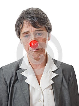 Lady with red nose