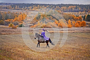 Lady in riding habbit photo