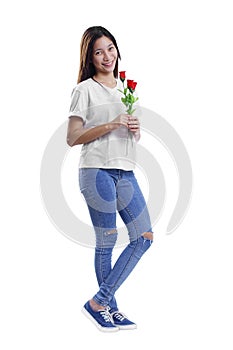 Lady And Roses