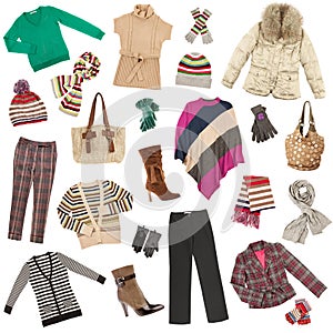 Lady's clothes. Winter warm clothes