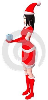 Lady in santy uniform