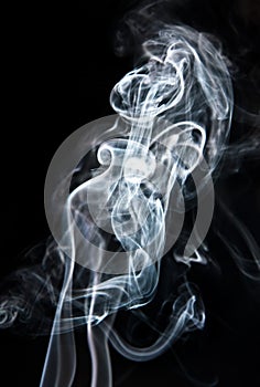 Lady in the smoke, illusion.