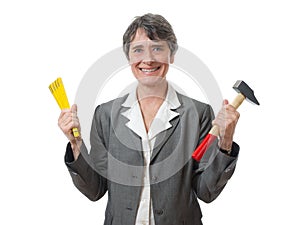 Lady with tools