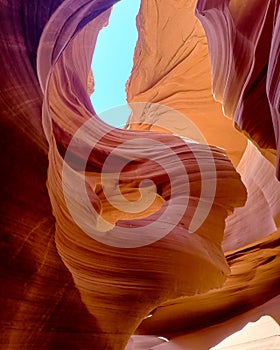 Lady in the Wind in Antelope Canyon