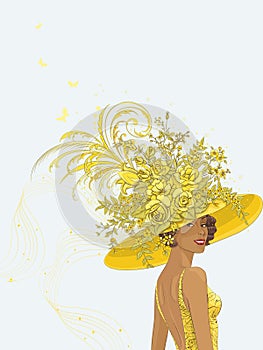 Lady in a yellow hat