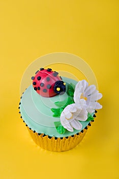 Ladybird cupcake