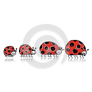 Ladybird family for your design