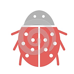 Ladybird Isolated Vector icon that can be easily modified or edited